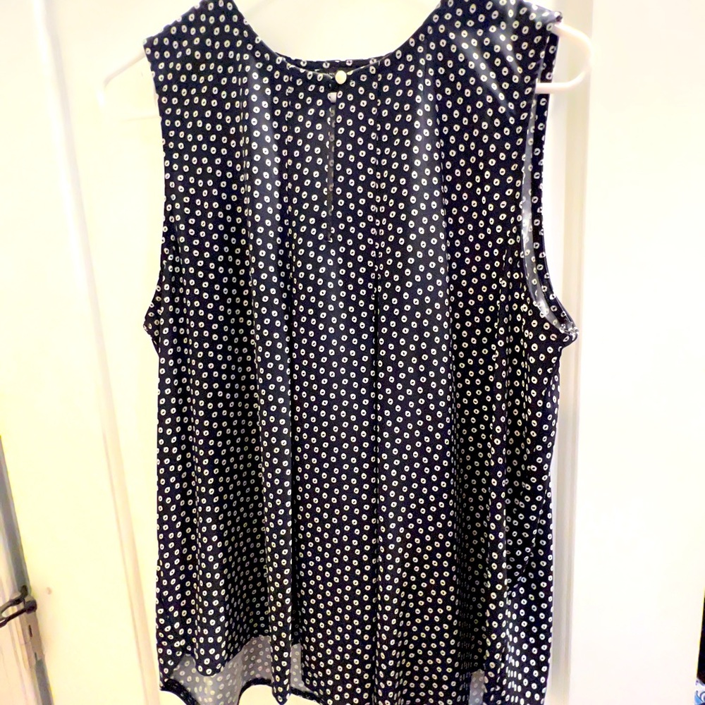 Ann Taylor Size L Dotted Top